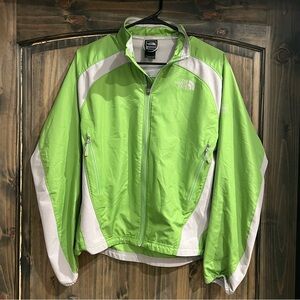 The North Face Women’s Lime and White Windbreaker